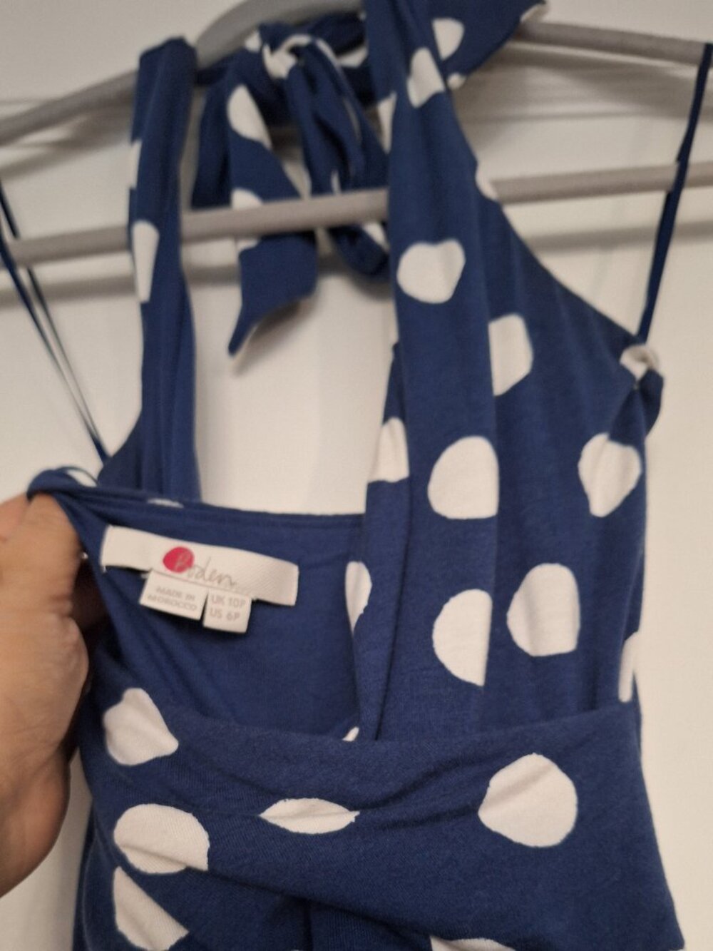 Boden Polka Dot Blue Casual Dress - Picture 3 of 4